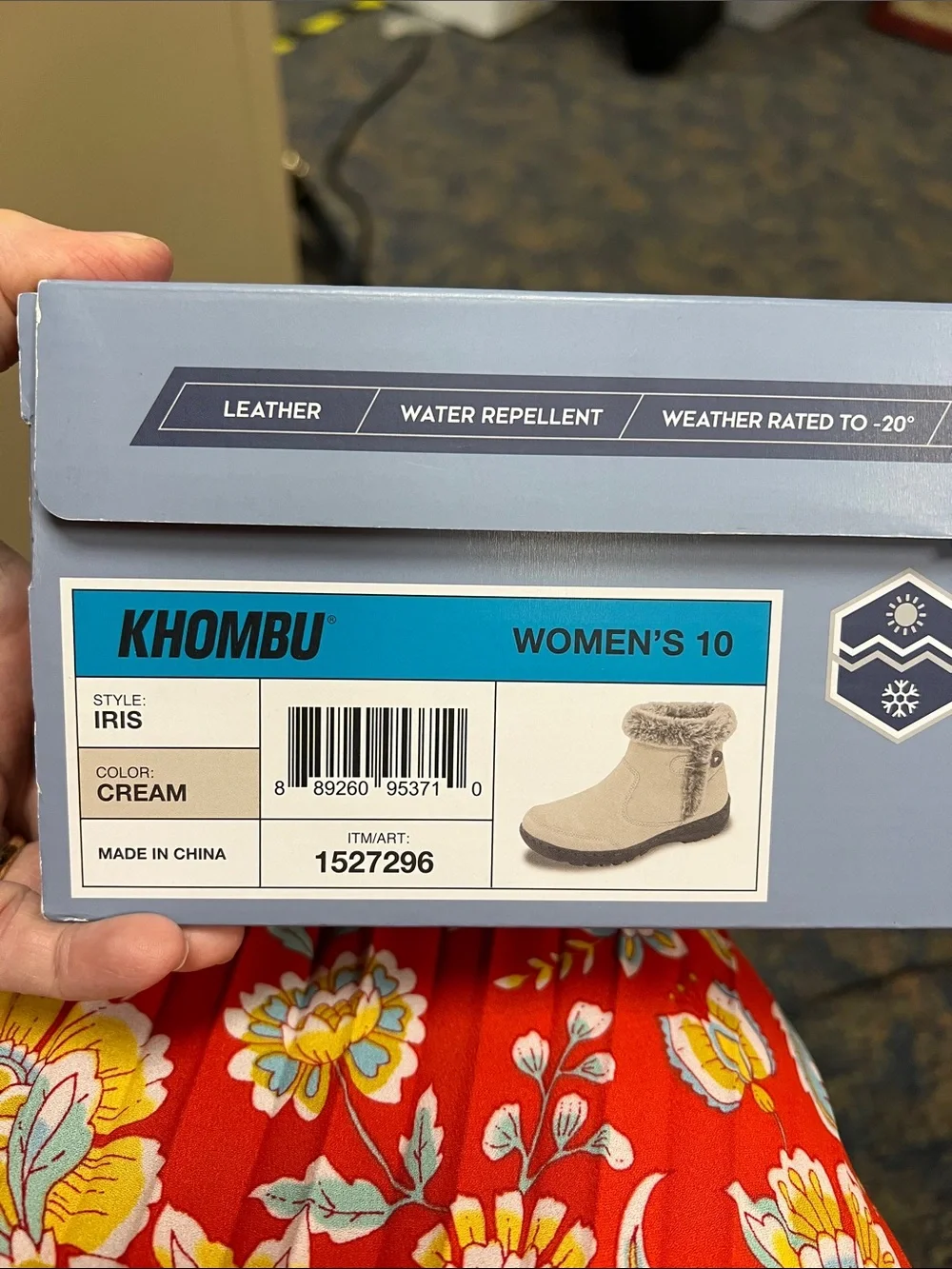 Khombu Beige Faux-Fur Ankle Winter Boots